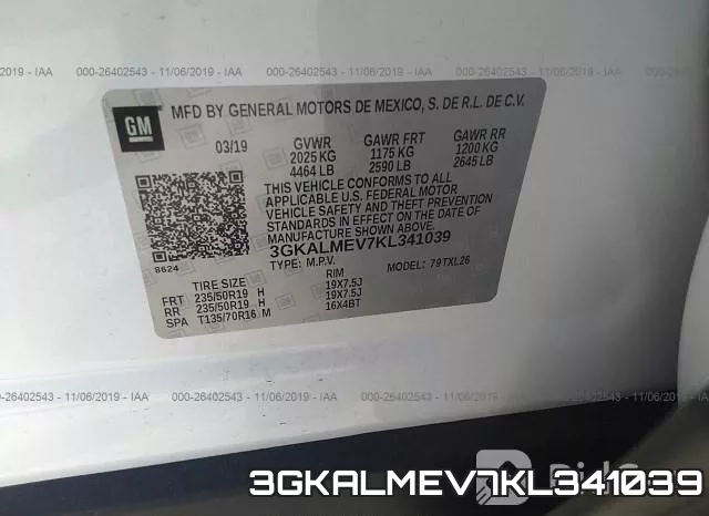 3GKALMEV7KL341039 фото 10