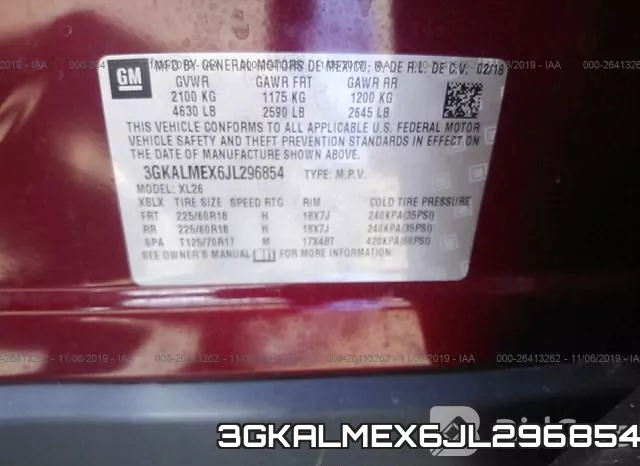 3GKALMEX6JL296854 фото 10