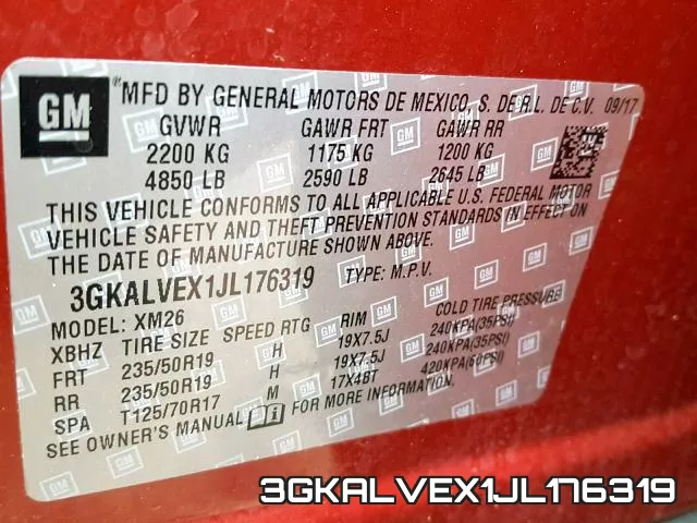 3GKALVEX1JL176319 фото 2