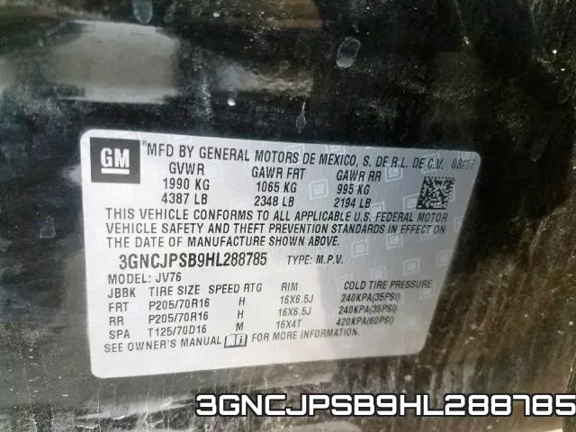 3GNCJPSB9HL288785 фото 2