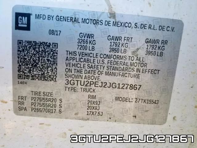 3GTU2PEJ2JG127867 фото 2