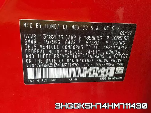 3HGGK5H74HM711430 фото 2