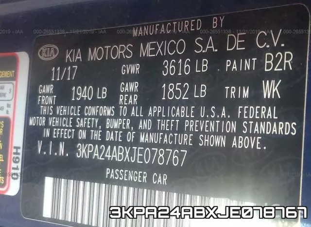 3KPA24ABXJE078767 фото 9
