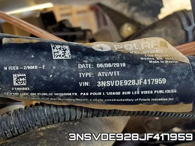3NSVDE928JF417959 фото 2