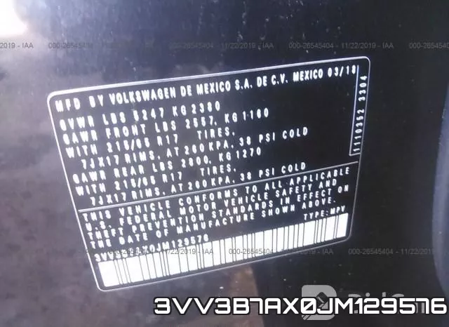 3VV3B7AX0JM129576 фото 10