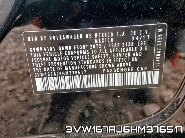 3VW167AJ6HM376517 фото 2