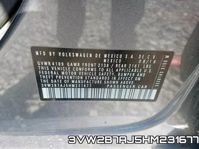 3VW2B7AJ5HM231677 фото 2