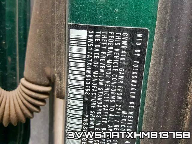 3VW517ATXHM813758 фото 2