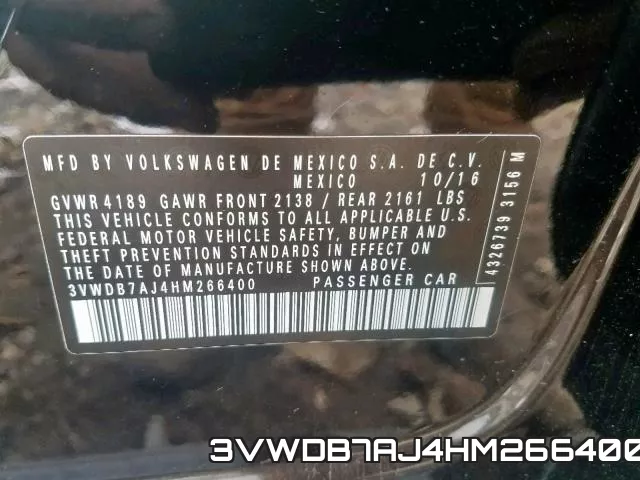 3VWDB7AJ4HM266400 фото 2