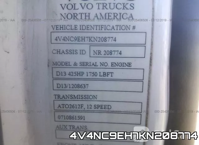 4V4NC9EH7KN208774 фото 10
