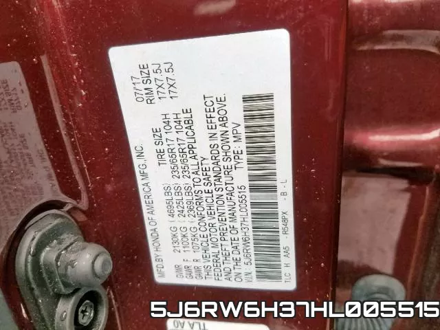 5J6RW6H37HL005515 фото 2