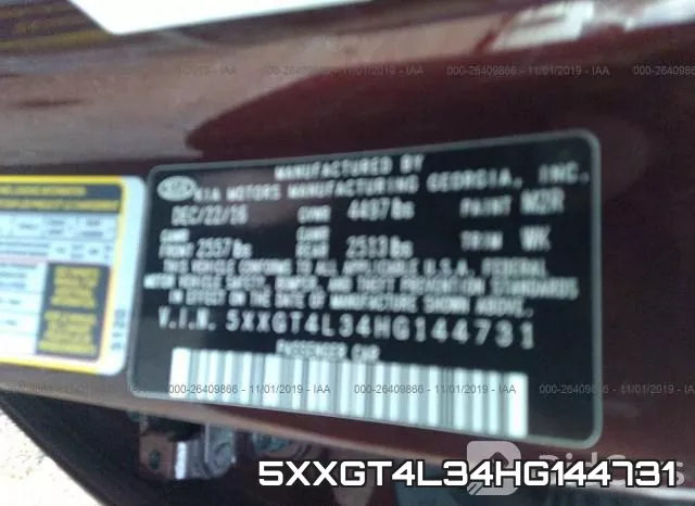 5XXGT4L34HG144731 фото 10