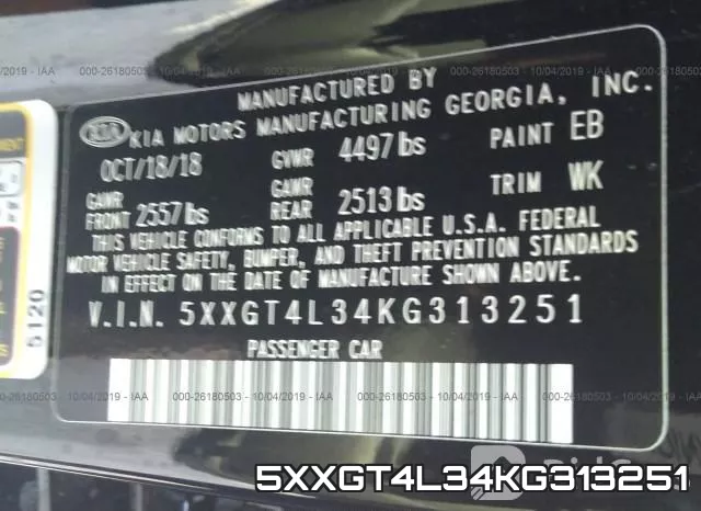 5XXGT4L34KG313251 фото 10