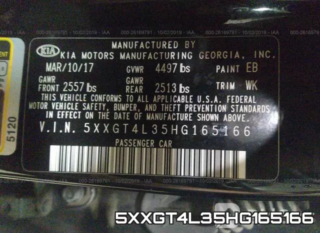 5XXGT4L35HG165166 фото 8