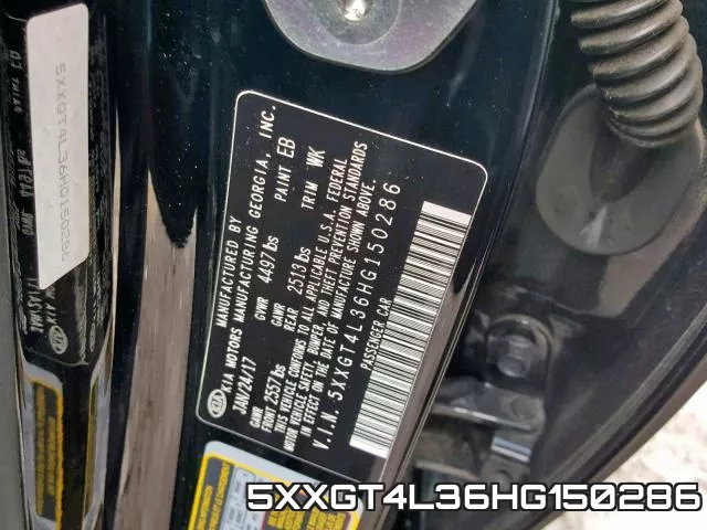 5XXGT4L36HG150286 фото 2