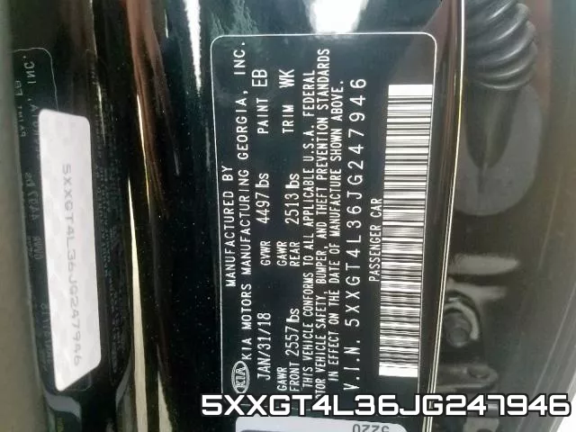 5XXGT4L36JG247946 фото 2
