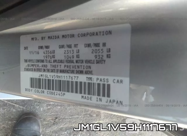 JM1GL1V59H1117677 фото 9