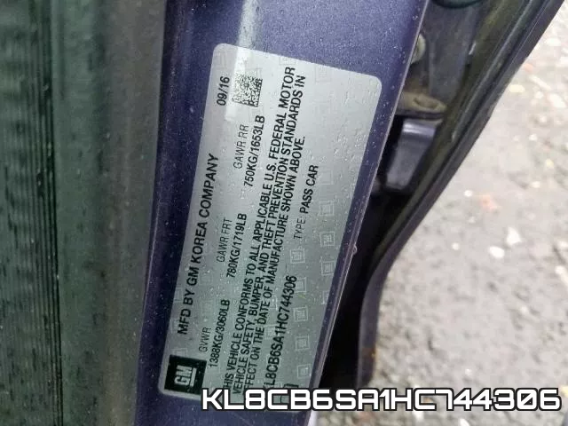 KL8CB6SA1HC744306 фото 2