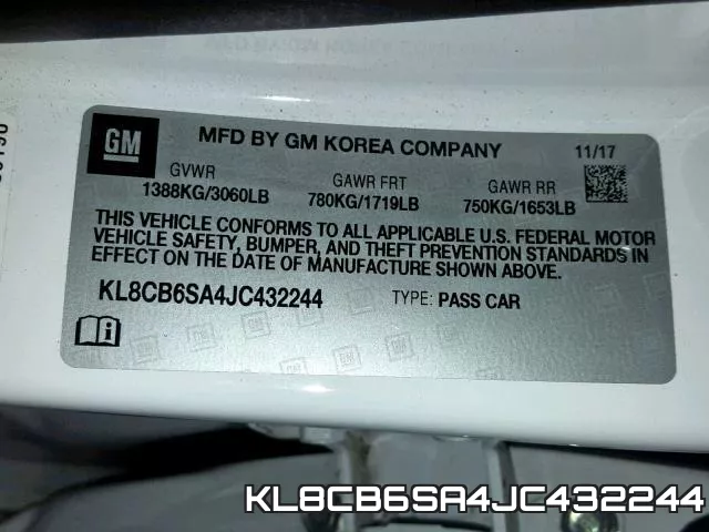 KL8CB6SA4JC432244 фото 2