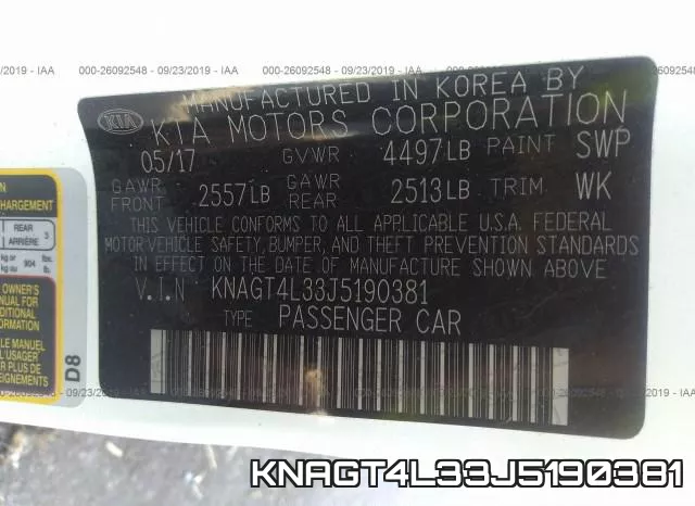 KNAGT4L33J5190381 фото 10