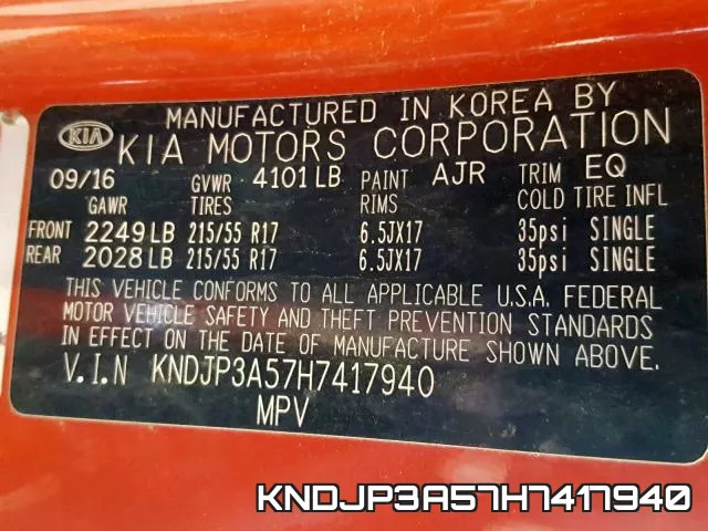 KNDJP3A57H7417940 фото 2
