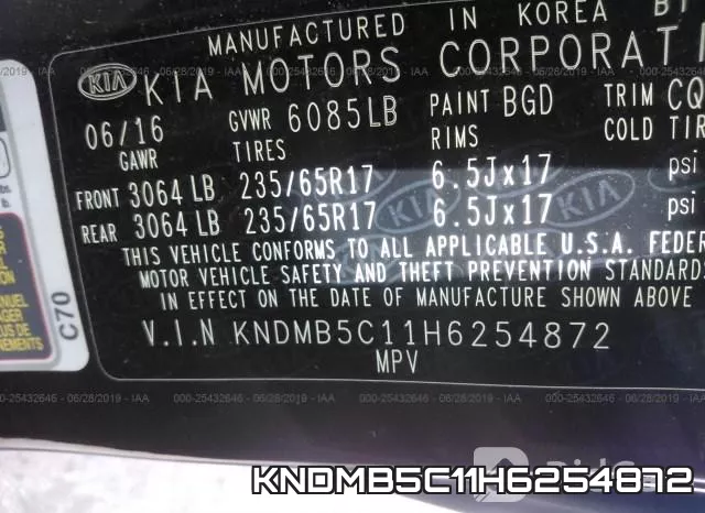 KNDMB5C11H6254872 фото 10