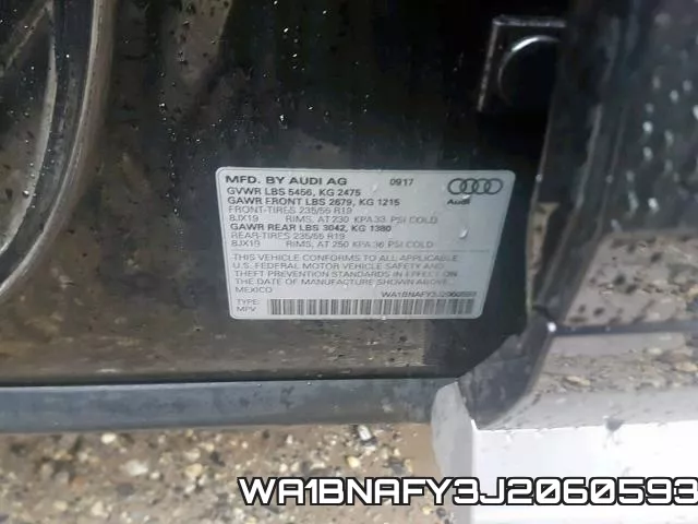 WA1BNAFY3J2060593 фото 2