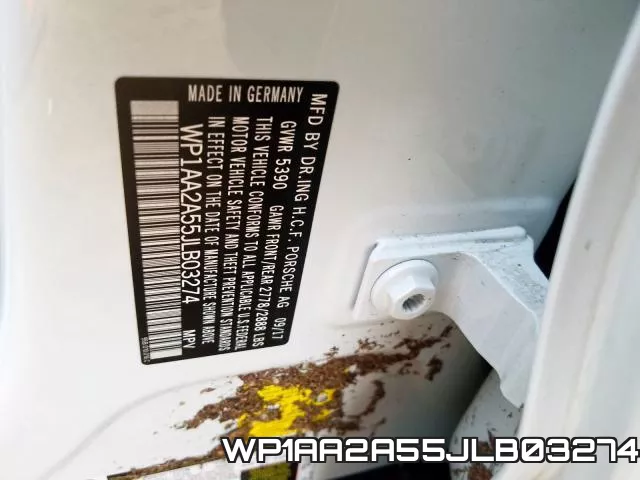 WP1AA2A55JLB03274 фото 2