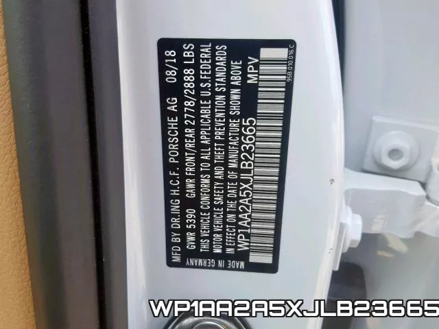 WP1AA2A5XJLB23665 фото 2