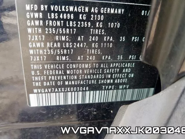 WVGAV7AXXJK003046 фото 2