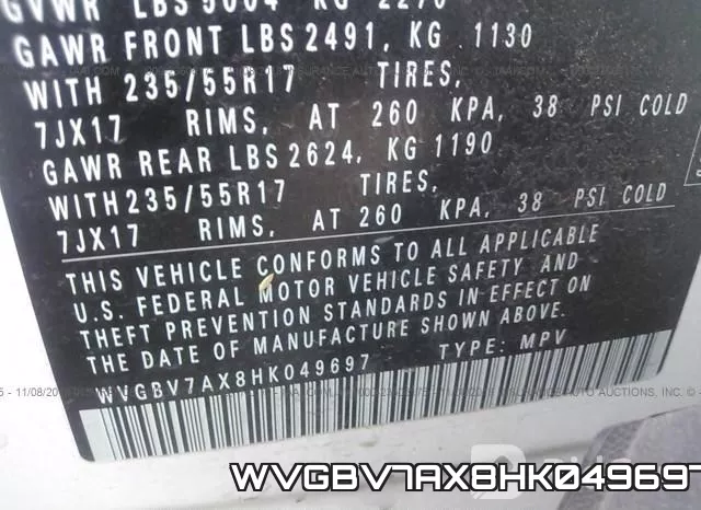 WVGBV7AX8HK049697 фото 10