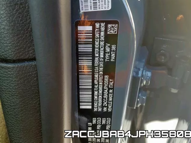 ZACCJBAB4JPH35808 фото 2