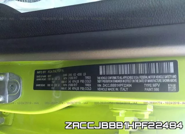 ZACCJBBB1HPF22484 фото 10