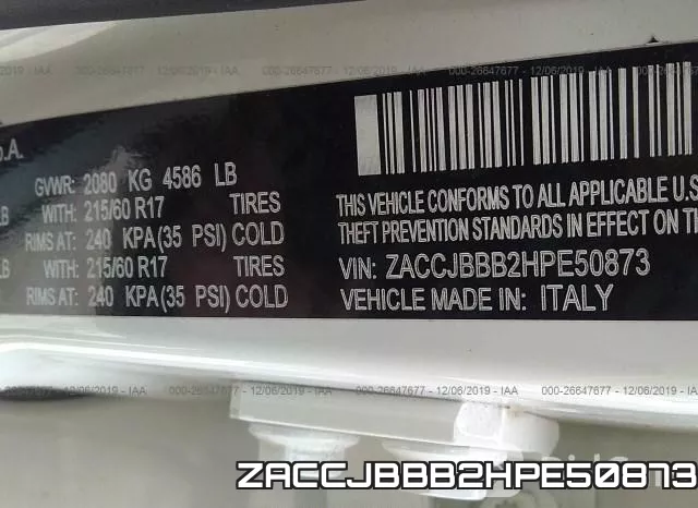ZACCJBBB2HPE50873 фото 10