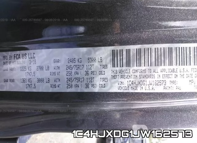 1C4HJXDG1JW162573 фото 8