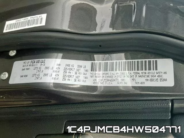 1C4PJMCB4HW504771 фото 2