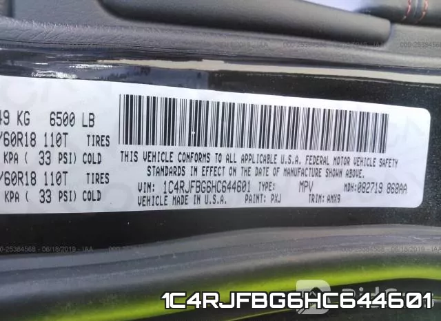 1C4RJFBG6HC644601 фото 10