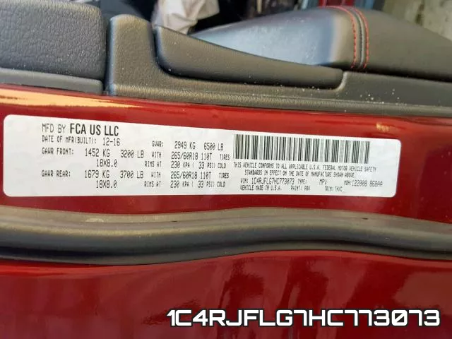 1C4RJFLG7HC773073 фото 2