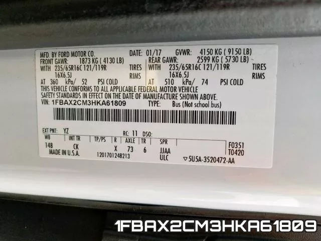 1FBAX2CM3HKA61809 фото 2