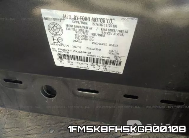 1FM5K8FH5KGA00108 фото 10