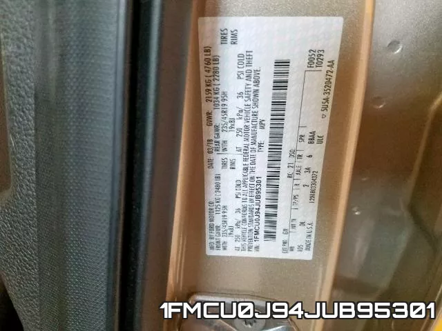 1FMCU0J94JUB95301 фото 2
