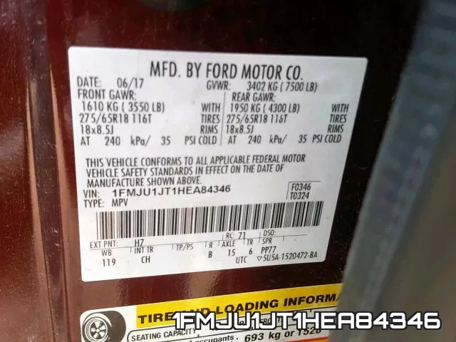 1FMJU1JT1HEA84346 фото 2