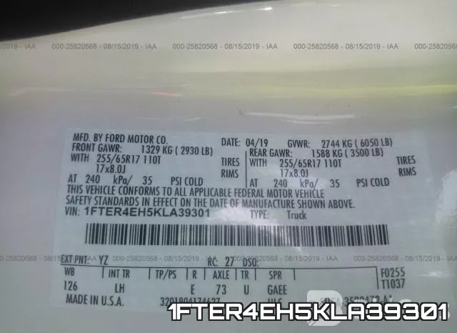 1FTER4EH5KLA39301 фото 10