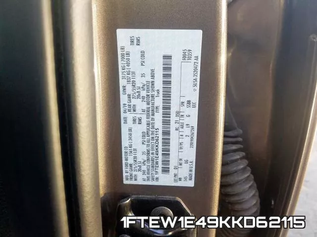 1FTEW1E49KKD62115 фото 2
