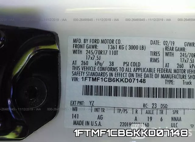 1FTMF1CB6KKD07148 фото 10