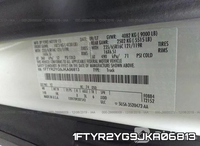 1FTYR2YG9JKA06813 фото 9