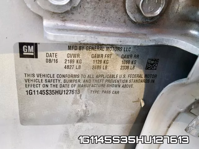 1G1145S35HU127613 фото 2