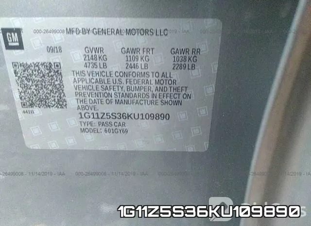 1G11Z5S36KU109890 фото 10