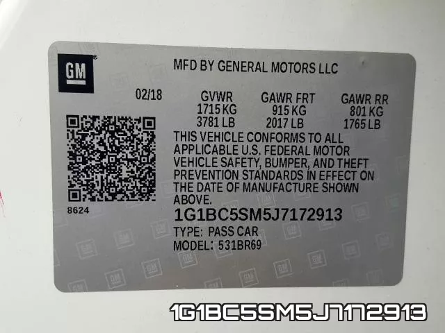 1G1BC5SM5J7172913 фото 2