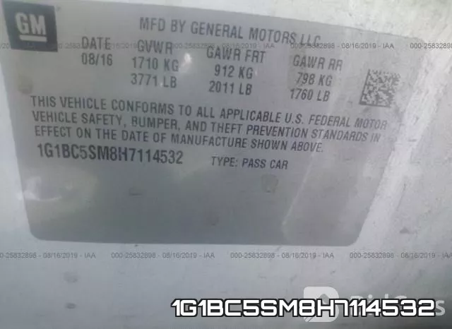 1G1BC5SM8H7114532 фото 10